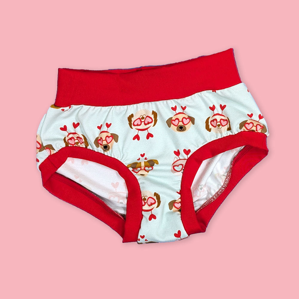 sensory friendly childrens underwear with cats and dogs design