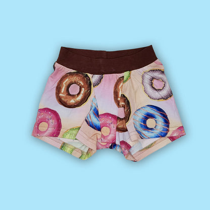 wunderundies boxers - sensory friendly kids underwear - with a design of donuts on it