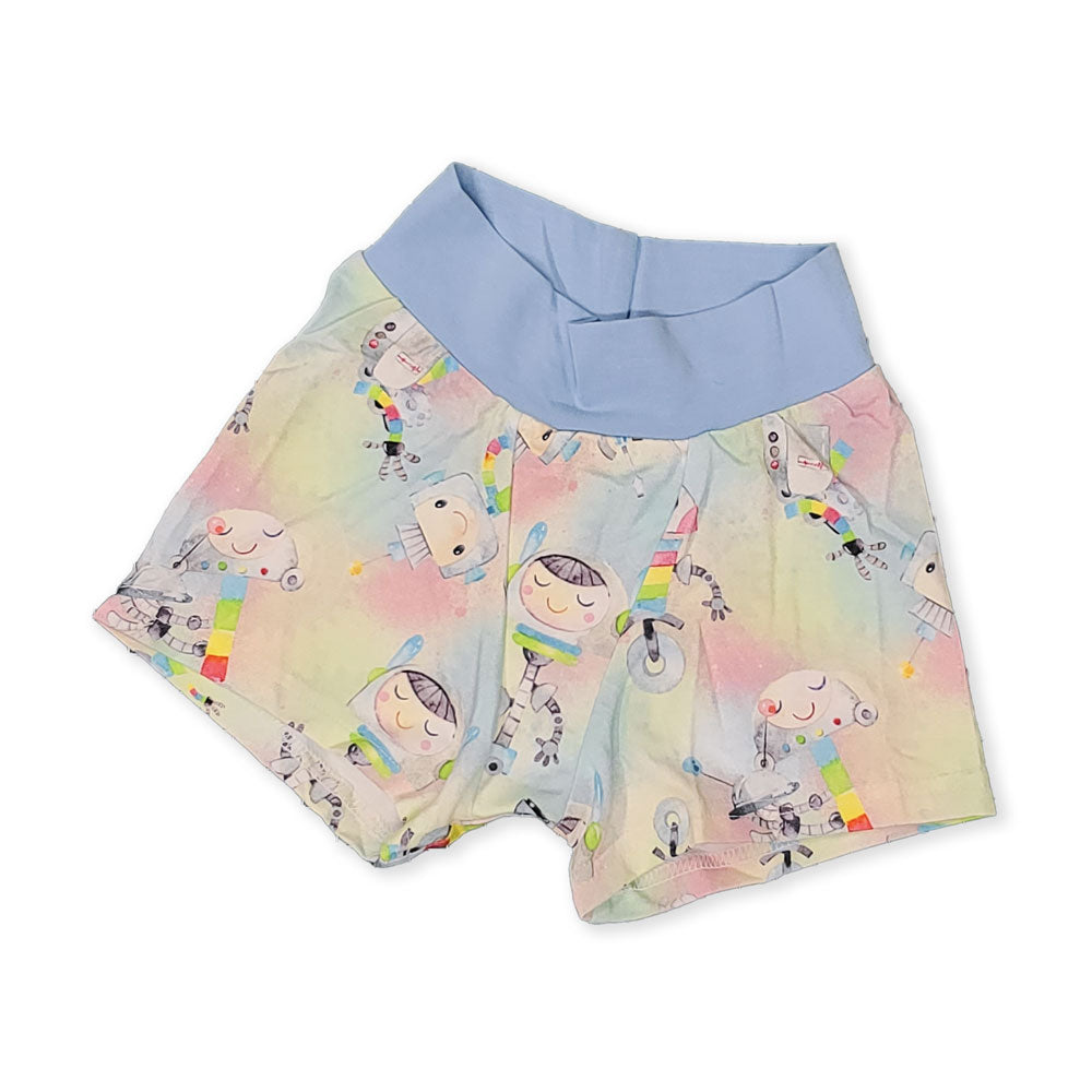 wunderundies gender neutral boxer briefs with a fun design with robots on it