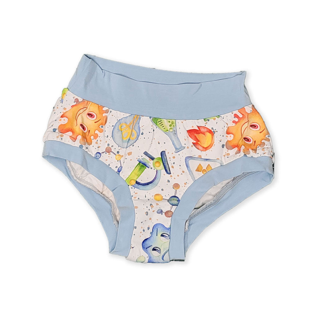 wunderundies briefs - elastic free underwear for boys and girls - with a science based design on it